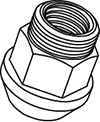 KYO-EI SUPPLEMENTARY PARTS PARTS 1PC 17HEX NUT M12xP1.5 ZLN1B