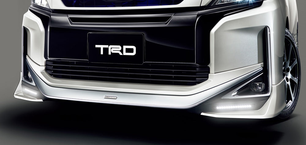 TRD FRONT SPOILER (WITH LED) BLACKISH AGEHA (221)  For VOXY 8# V X  MS341-28044-C1