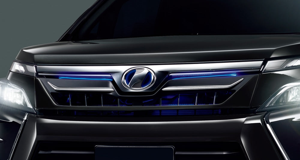 TRD FRONT GRILL (WITH LED) LIGHTNING BLACK (224)  For VOXY 8# ZS ZS  MS320-28018-C3