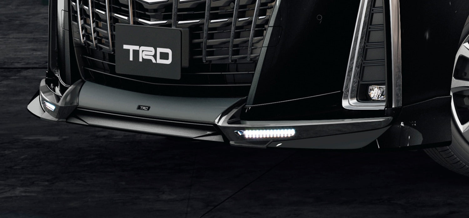 TRD FRONT SPOILER (WITH LED) WHITE PEARL (070)  For Alphard 3# Aero  MS341-58031-A0