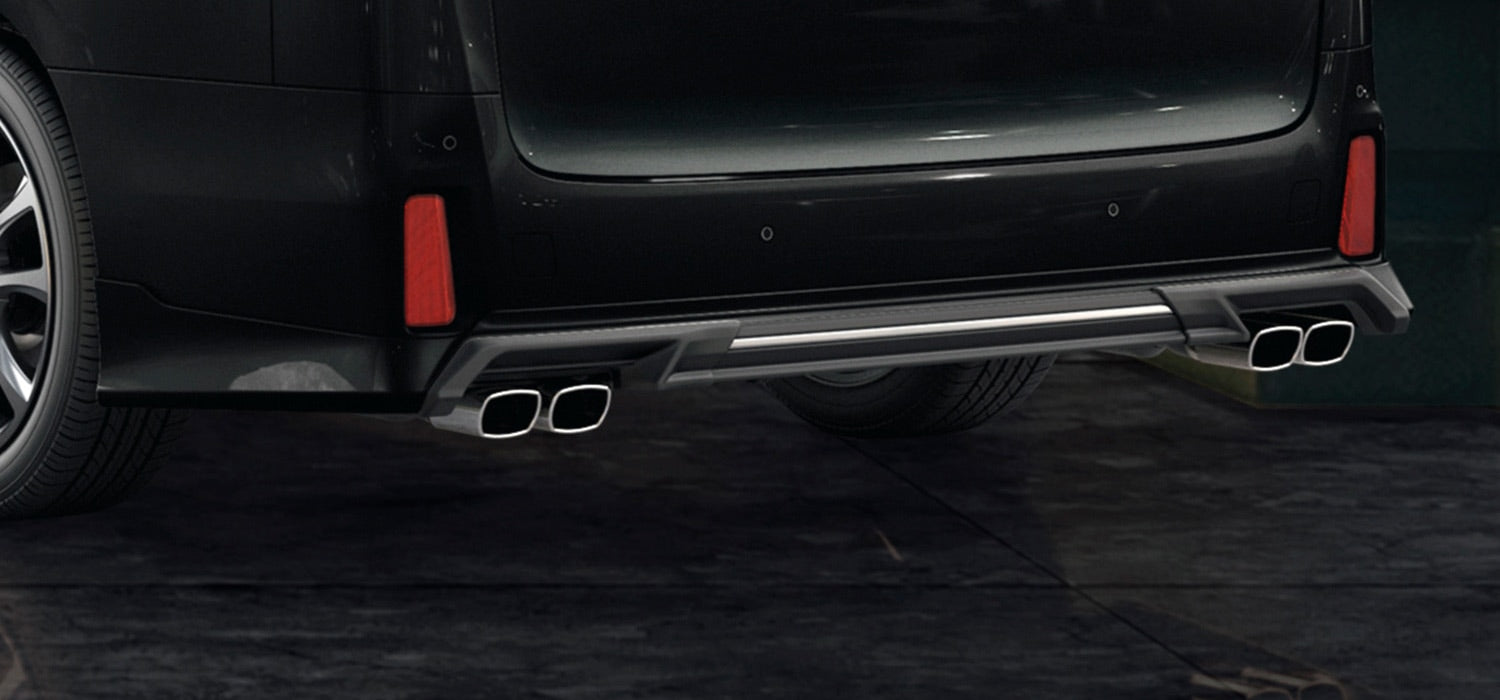 TRD REAR BUMPER SPOILER WHITE PEARL (070)  For Alphard 3# Aero  MS343-58001-A0