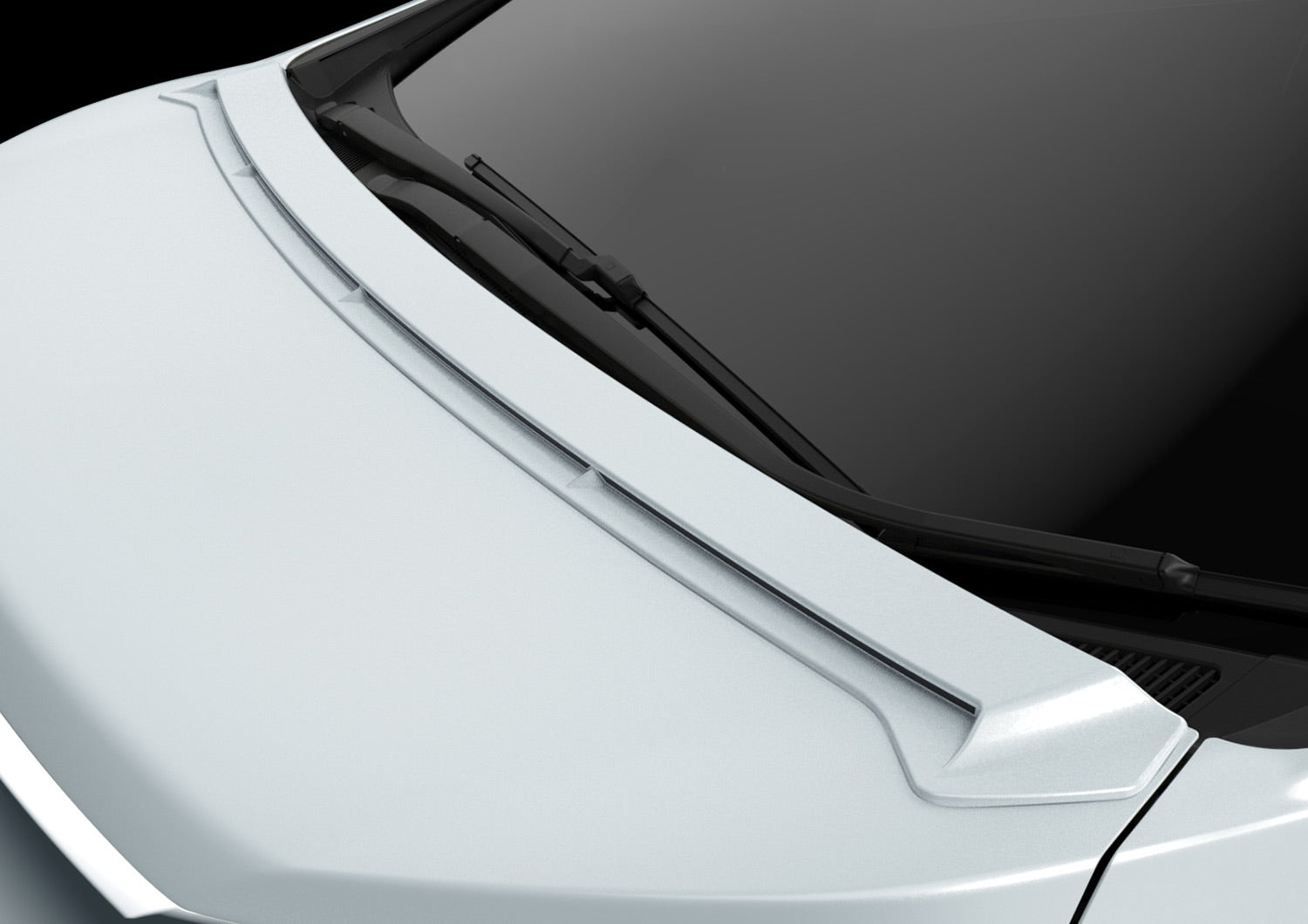 TRD  FRONT HOOD EXTENSION WHITE PEARL (070)  For VELLFIRE 3# STD  MS347-58003-A0