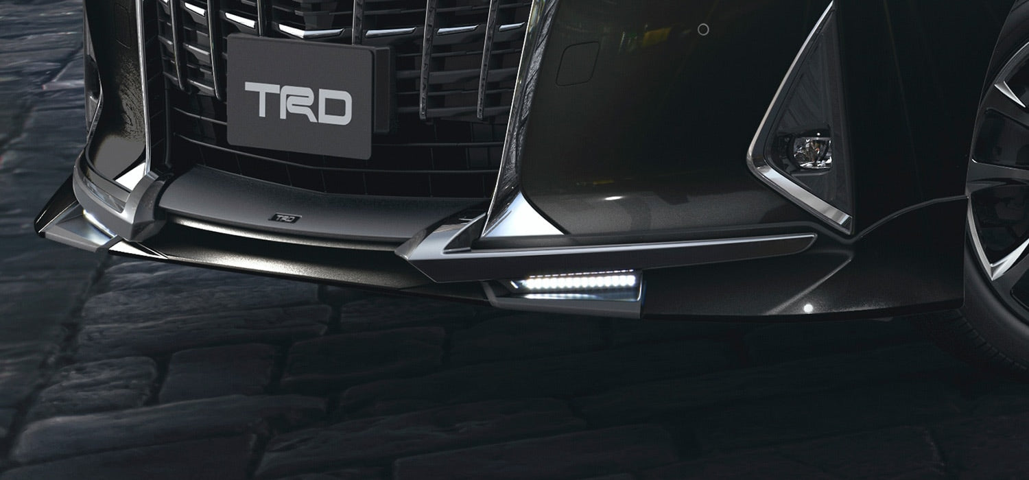 TRD FRONT SPOILER (WITH LED) WHITE PEARL (070)  For Alphard 3# Std  MS341-58035-A0