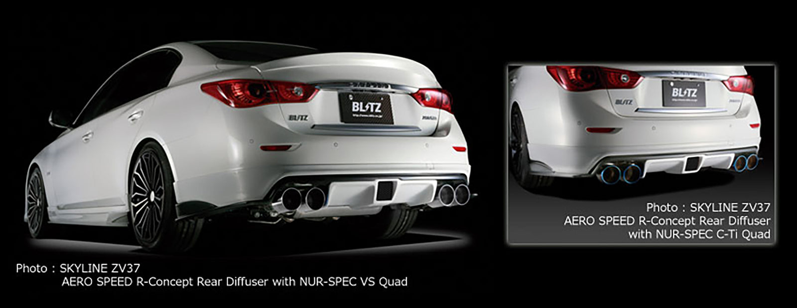 BLITZ Rear Diffuser  For NISSAN SKYLINE HYBRID HV37 VQ35HR 60179