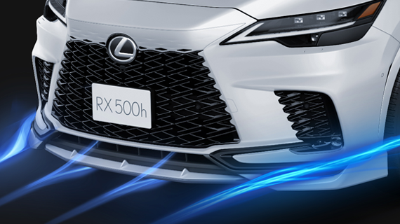 TRD FRONT SPOILER WHITE 083 FOR LEXUS RX500H RX350 2022- FSPORT MS341-48016-A0