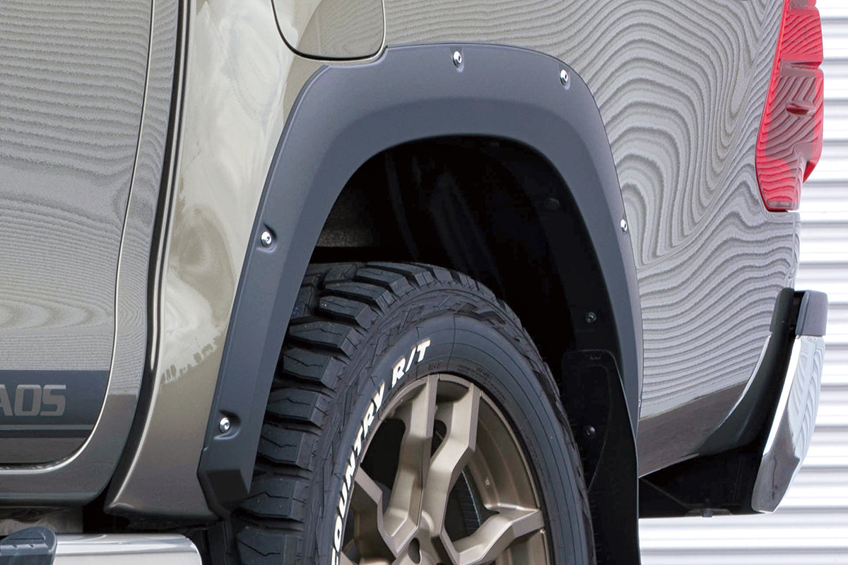 JAOS FENDER GARNISH TYPE-X PAINTED MATTE BLACK FOR TOYOTA HILUX SURF 125 B135098MB