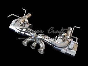 POWER CRAFT HYBRID EXHAUST MUFFLER SYSTEM FOR FERRARI 458 ITALIA P-FE450101 - Black Hawk Japan