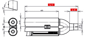 REINHARD CANNONBALL UNIVERSAL MUFFLER 02 DUAL WITH INNER SILENCER STAINLESS EXHAUST 02SRI