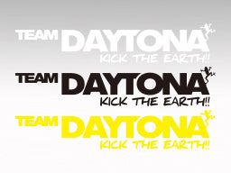 RAYS TEAM DAYTONA OFFICIAL STICKER TEAM DAYTONA KICK THE EARTH STICKER (NUKI LETTER TYPE) WHITE FOR  7404-38