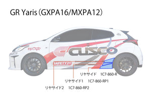 CUSCO PROTECTION FILM REAR SIDE 2 FOR TOYOTA GR YARIS GXPA16 MXPA12 1C7 860 RP2