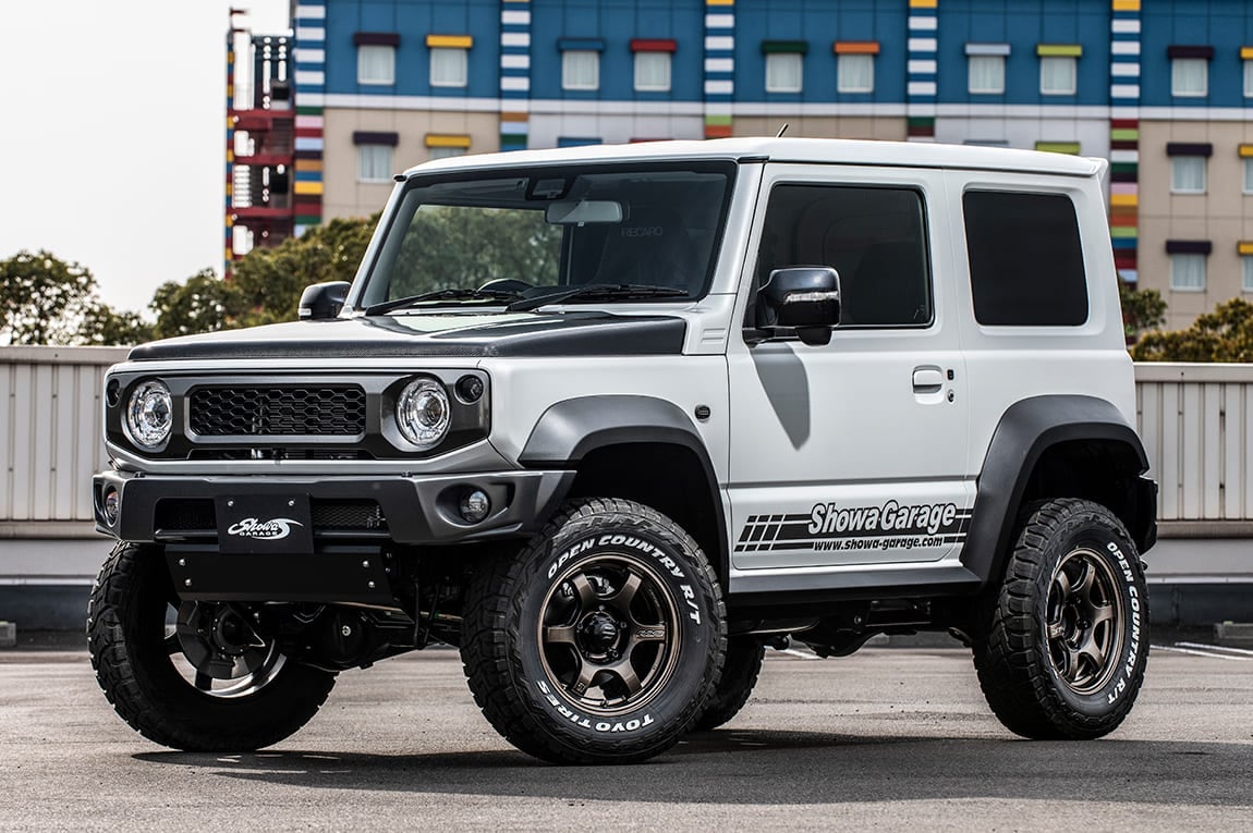 SHOWA GARAGE ABS FRONT BUMPER SPOILER UNPAINTED WITHOUT HEADLIGHT WASHER FOR SUZUKI JIMNY JB74W E00600-JL