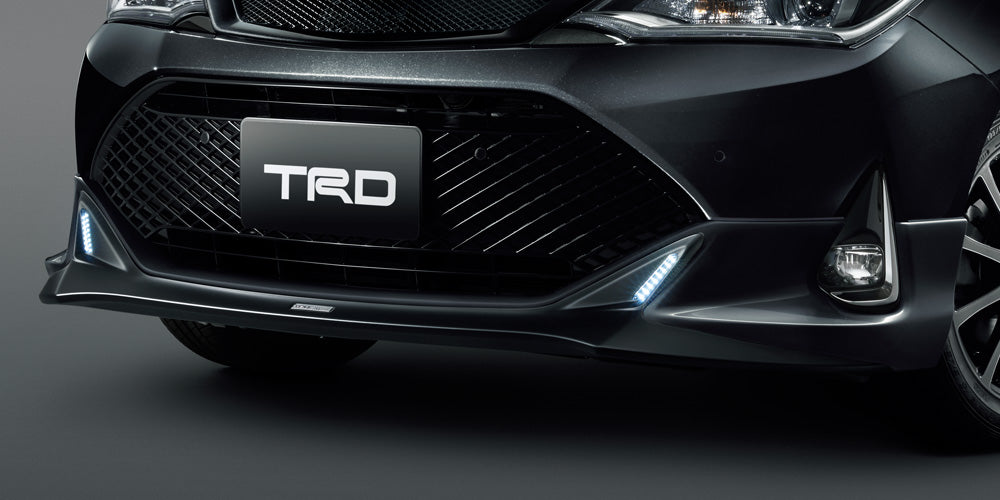 TRD FRONT SPOILER (W LED) BLACKISH AGEHA (221)  For COROLLA AXIO 16#  MS341-12041-C1