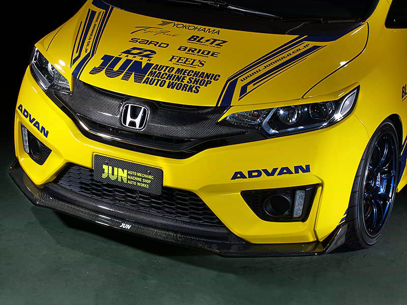 JUN AUTO FRONT LIP SPOILER (CARBON)  For HONDA FIT GK5 - 8001M-H004