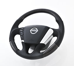 KENSTYLE STEERING WHEEL BLACK JAPANESE PAPER STYLE LEATHER COMBINATION FOR  NA03
