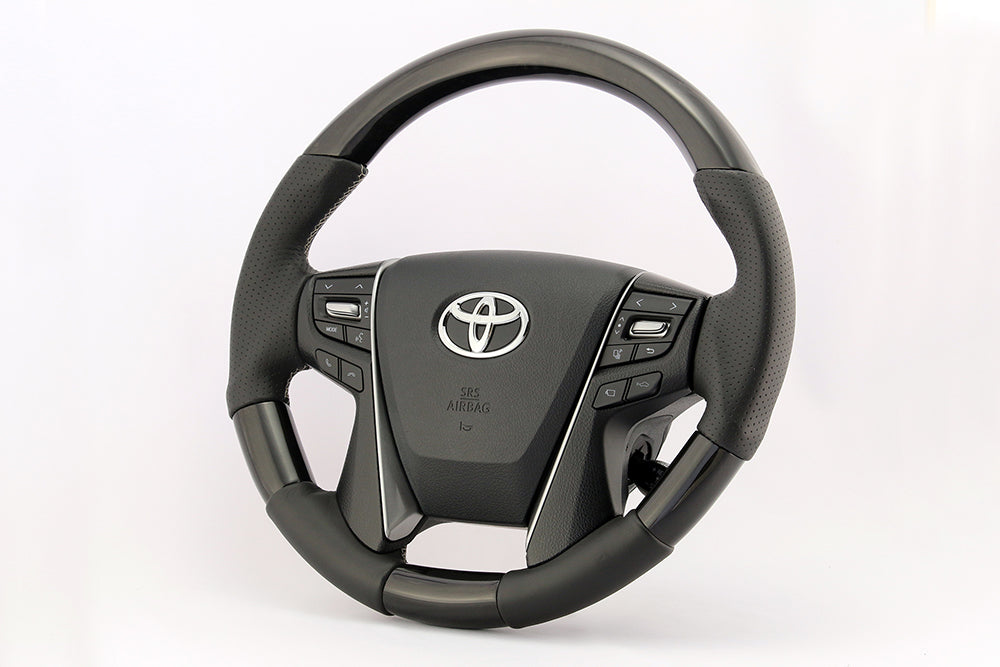 KENSTYLE STEERING WHEEL B-TYPE WOODGRAIN LEATHER COMBINATION FOR  TB02