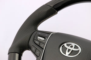 KENSTYLE STEERING WHEEL B-TYPE WOODGRAIN LEATHER COMBINATION FOR  TB02
