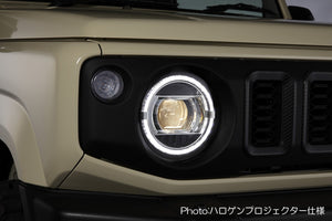 REVIER HEADLIGHT UNIT WITH BUILT-IN LED RING TYPE POSITION HALOGEN FOR SUZUKI JIMNY JB64W JB74W HL-SZ18-C