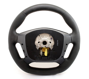 KENSTYLE STEERING WHEEL A-TYPE BLACK LEATHER ORANGE STITCH FOR  XA03