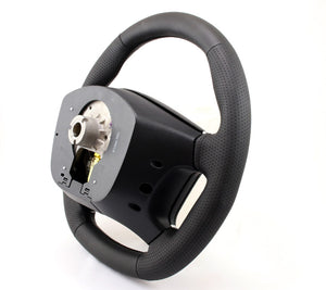 KENSTYLE STEERING WHEEL A-TYPE BLACK LEATHER ORANGE STITCH FOR  XA03
