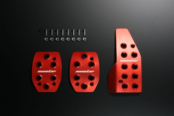 MONSTER SPORT SPORTS DRIVING PEDAL COVER RED ALUMITE FOR SUZUKI SWIFT ZC83S 849521-7650M