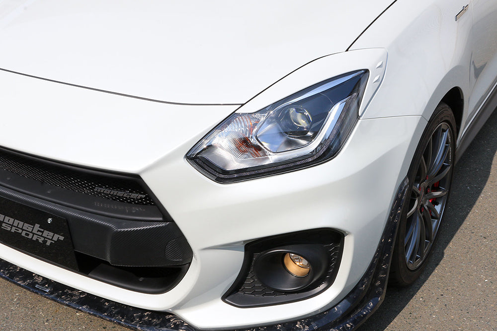 MONSTER SPORT HEADLAMP GARNISH UNPAINTED FOR SUZUKI SWIFT SPORTS ZC33S ZC83S ZD83S ZC53S ZD53S ZC43S ZC13S 767500-7650M