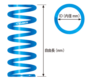 CUSCO BLUE SPRING ID65 200MM 7KFGMM 110MM 065 200 07E