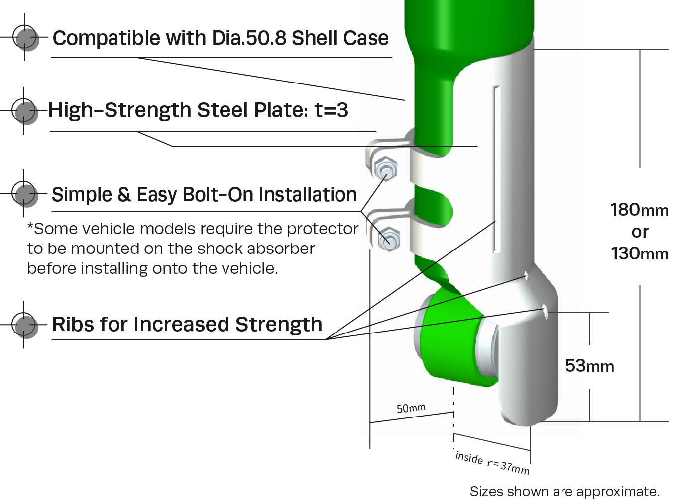 TEIN SHOCK ABSORBER PROTECTOR FOR TOYOTA FORTUNER KUN51R SPK01-L1300