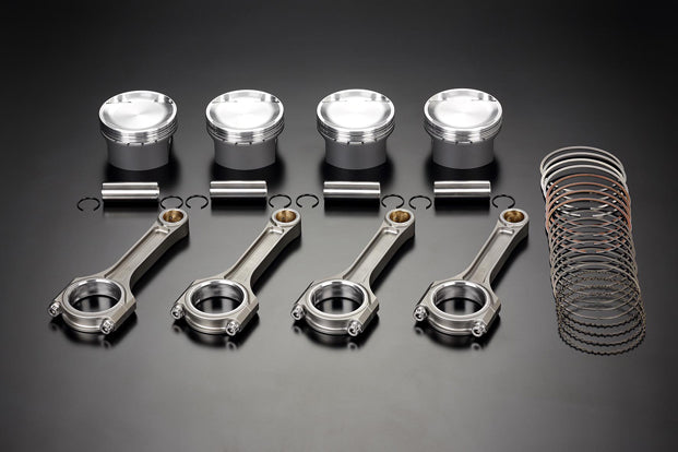 TODA RACING High Comp Forged Piston and I-Connecting-rod KIT  For CIVIC TypeR INTEGRA TypeR ACCORD EuroR K24A 13002-K24-0T0 - Black Hawk Japan