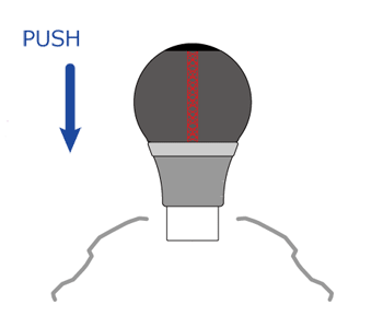 AUTOEXE SHIFT KNOB AT STRAIGHT TYPE FOR  A1350B-03