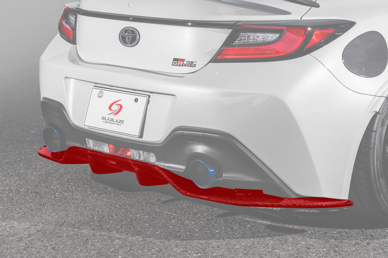 K'SPEC SILKBLAZE REAR DIFFUSER PAINTED 2 TONE SILVER FOR TOYOTA 