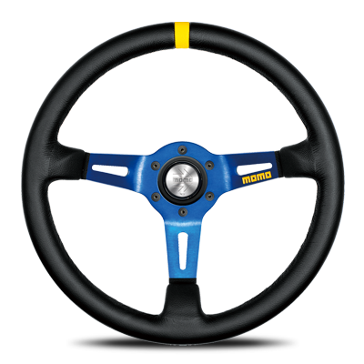 MOMO MOD.08 LEATHER BLUE SPOKE STEERING WHEEL M-59