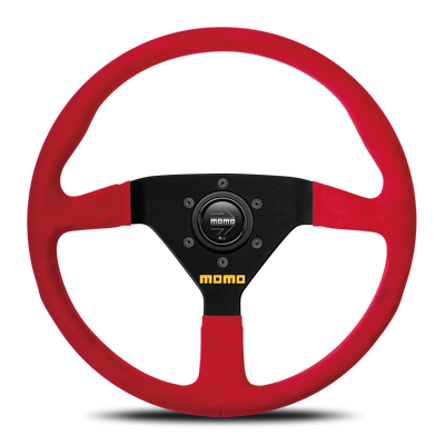 MOMO MOD.78 RED SUEDE STEERING WHEEL M-64