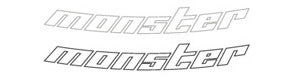 MONSTER SPORT HOLLOW STICKER [CURVE] CLEAR X GUN METALLIC FOR  ZZZA25
