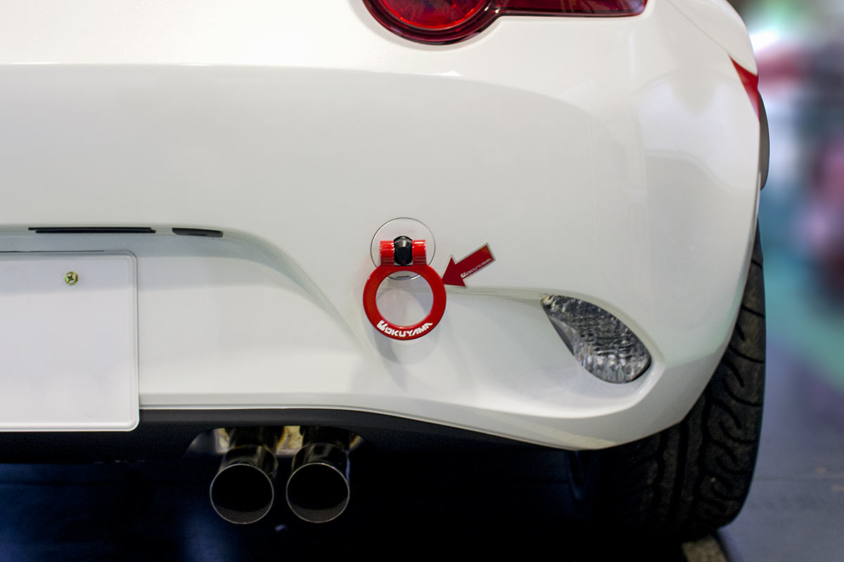 OKUYAMA FLIP-UP TOWING HOOK REAR YELLOW For MAZDA ROADSTER ND5RC 301-101-1