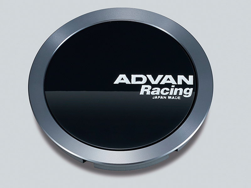 YOKOHAMA Φ73 GLOSS BLACK & HYPER BLACK RING+WHITE CHARACTER (GB) CENTER CAP FOR  V4828