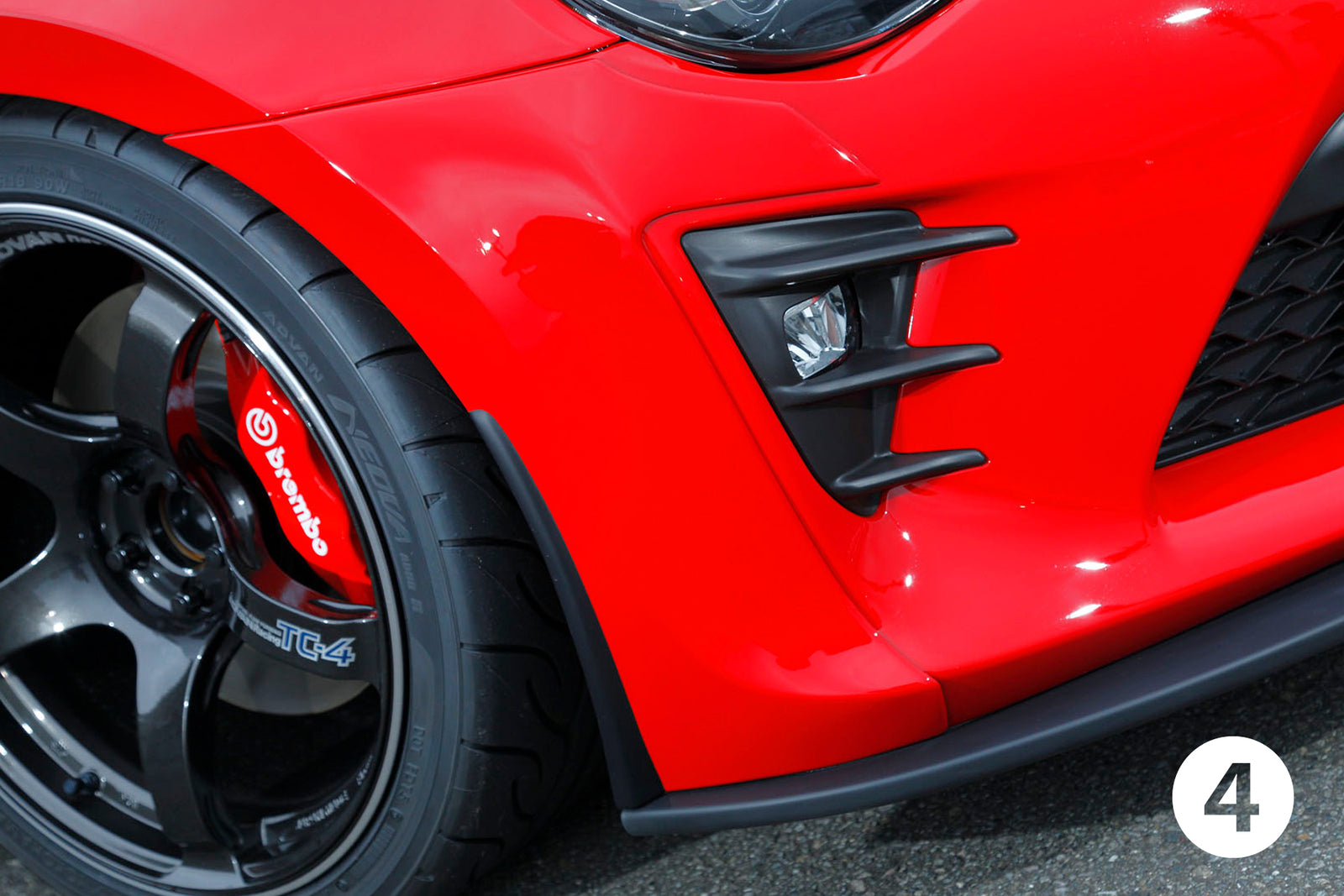 MAX ORIDO FRONT BUMPER SIDE GARNISH BLACK  For TOYOTA FT86 ZN6 FA20 AKE-020Z-D4S-MB