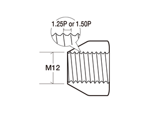 YOKOHAMA WHEEL NUT M12X1.25P WHEEL NUT ZINC PLATING 4PCS FOR  Z2166