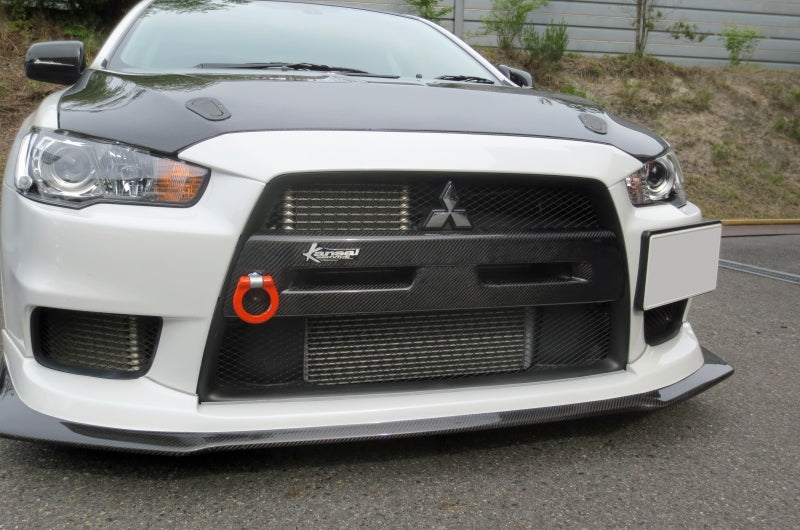 KANSAI SERVICE FOLDABLE FRONT TOW HOOK ORANGE FOR MITSUBISHI LANCER EVOLUTION X CZ4A KHM111