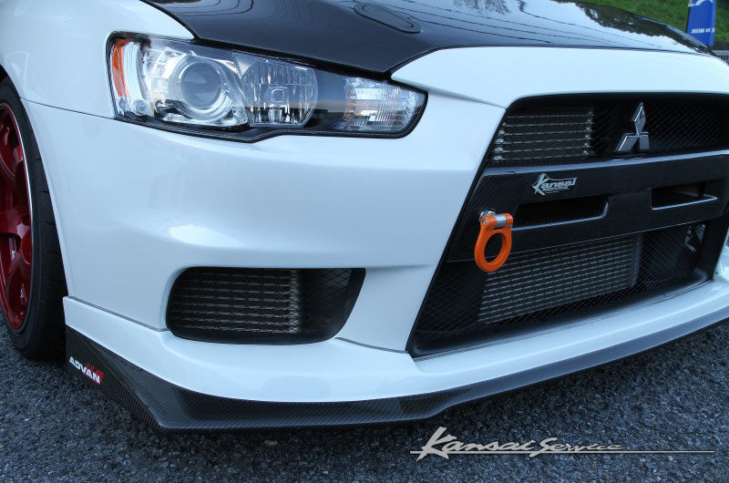 KANSAI SERVICE FOLDABLE REAR TOW HOOK ORANGE FOR MITSUBISHI LANCER EVOLUTION X CZ4A KHM112