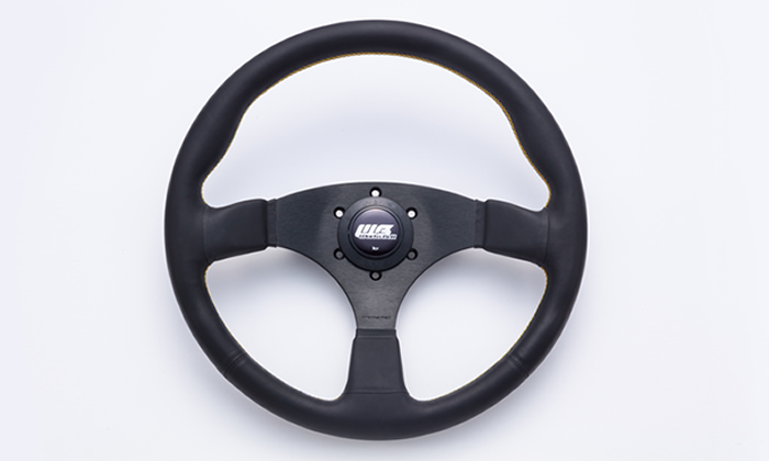 WORKS BELL STEERING WHEEL TYPE III 350 YELLOW STITCH For WB-00003