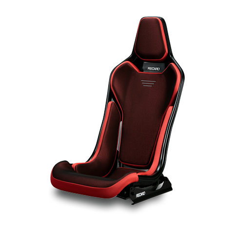 RECARO RCS BLACK SHELL RED RED SEAT FOR 81-087.20.617-0