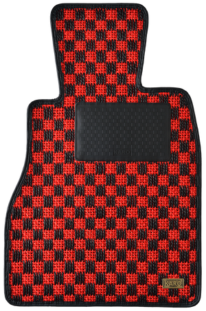 KARO SISAL RED BLACK FLOOR MATS FOR HONDA CIVIC FL1 FL5 MT OVAL STOPPER SISAL-4511-RED-BLACK