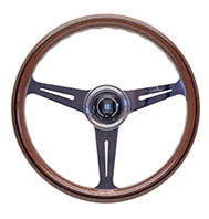 NARDI SPECIAL LINE NARDI FLAT SPOKES WOOD & POLISHED FLAT SPOKES 360MM STEERING WHEEL N075