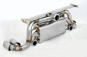 KREISSIEG F1 SOUND VALVETRONIC EXHAUST SYSTEM SUPER HOWLING VER. STAINLESS STEEL BILLET FLOATING CURL TAIL SANDBLAST KSG LOGO MARK FOR FERRARI F355 M2.7 F355-12-STAINLESSBILLET