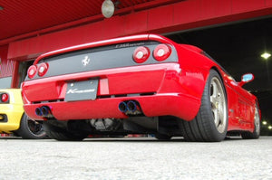 KREISSIEG F1 SOUND VALVETRONIC EXHAUST SYSTEM SUPER HOWLING VER. STAINLESS STEEL BILLET FLOATING CURL TAIL SANDBLAST KSG LOGO MARK FOR FERRARI F355 M2.7 F355-12-STAINLESSBILLET