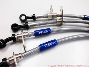 FEEL'S HONDA TWINCAM STAINLESS MESH BRAKE LINE FOR HONDA ACCORD CL7 EURO R Feels-00093
