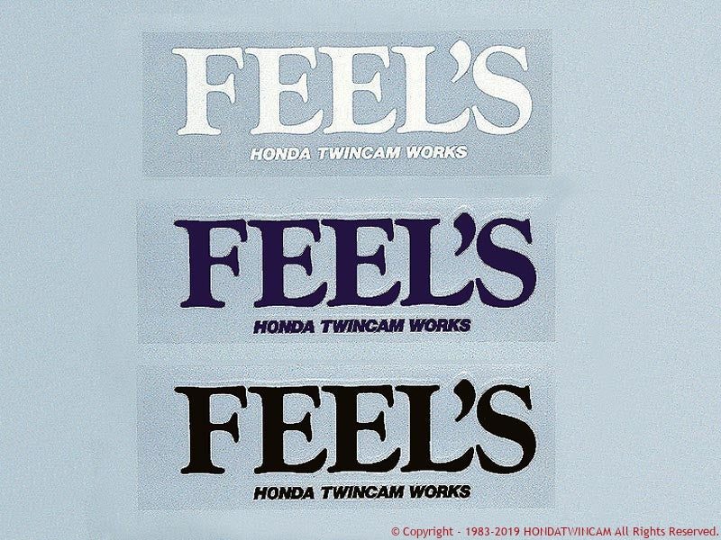 FEEL'S HONDA TWINCAM STICKER WHITE XXL 240x700mm CHARACTER-FREE FOR  Feels-00740