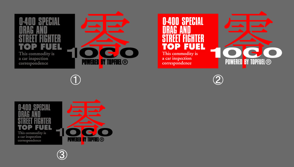 ZERO1000 STICKER L RED WHITE 702-A002