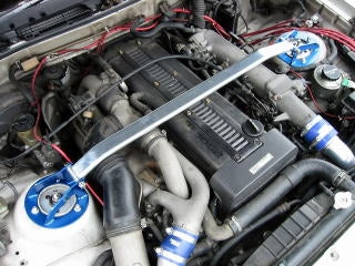 KAWAI WORKS FRONT STRUT BAR TYPEOS FOR TOYOTA SOARER SUPRA JZA70 TY0282-FTO-00 - Black Hawk Japan