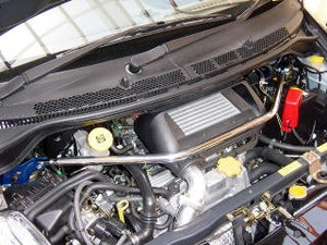 KAWAI WORKS FRONT STRUT BAR TYPESTD FOR SUBARU R1 R2 RC1 RJ1 RC2 RJ2 SU0120-FTS-00 - Black Hawk Japan